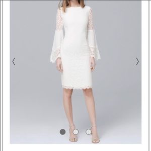 White House black market white dress